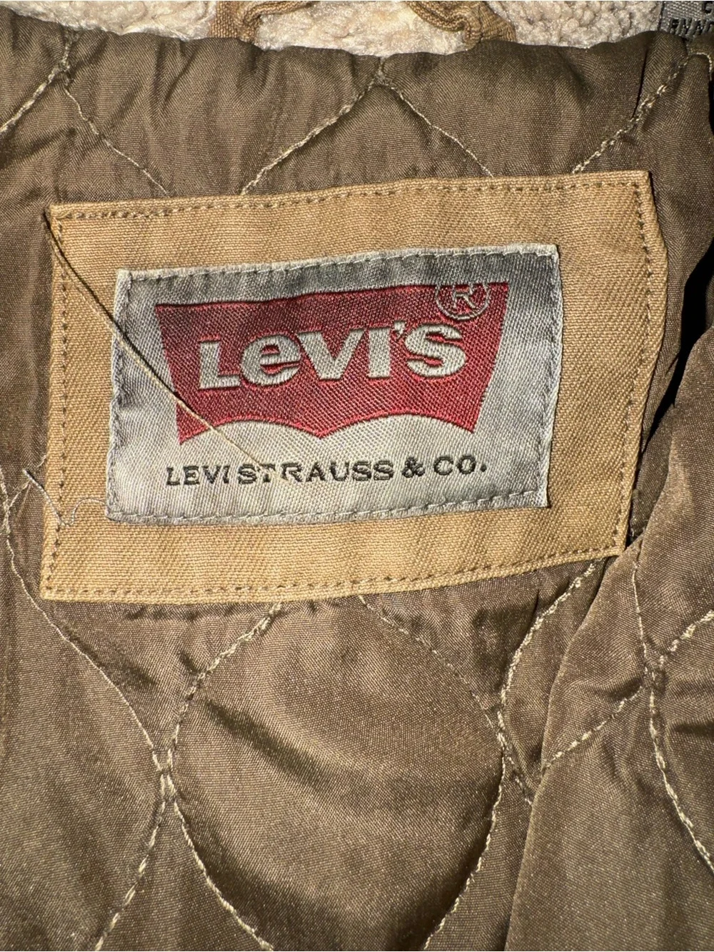 Levi's Men's Khaki Sherpa-Lined Field Jacket
